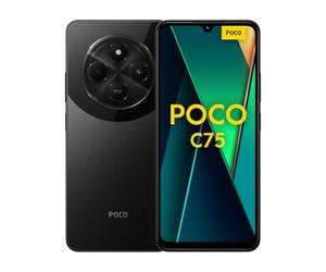 XIAOMI POCO C75 4G Black-Smartphone 6+128GB, 2.0GHz, Immersive 6.88" display, Massive 5160mAh battery, Clear 50MP AI dual camera, Powerful octa-core processor (UK Version + 2 Years Warranty)