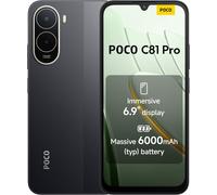POCO C81 Pro Smartphone 4+128 GB, Massive 6000mAh Battery,120Hz High Refresh Rate, Immersive 6.9" Display, Sl nd Refined Design Telephone, 13MP AI Dual Bamera, Black, 1 year extra warranty