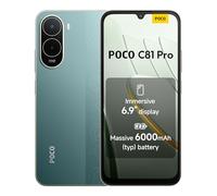 POCO C81 Pro Smartphone 4+128 GB, Massive 6000mAh Battery,120Hz High Refresh Rate, Immersive 6.9" Display, Sl nd Refined Design Telephone, 13MP AI Dual Camera, Green, 1 year extra warranty