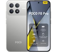 XIAOMI POCO F8 Pro 5G Smartphone 12GB+256GB, Snapdragon® 8 Elite, 6.59" 120Hz Ultra-clear Amoled Display, 6210mAH Battery, 50MP Triple Camera, Titanium Silver (2 Years Warranty+No In-box Charger)