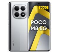 XIAOMI POCO M8 5G-Smartphone Sliver 8GB+256GB, 5520mAh(typ) Battery, IP65, Snapdragon® 6 Gen3, 50MP AI Dual Camera, 45W Turbo charging, 6.77" 120Hz Flow Amoled display, NFC (No In-box Charger)