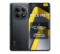XIAOMI POCO M8, Smartphone 8+256GB, 6.77" 120Hz FIoW AMOLED Display, Snapdragon® 6 Gen 3, 50MP AI Dual Camera System, 7.35mm Sleek 3D-Curved Design, Black, Charger Not Included