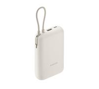 Xiaomi Power Bank 10000mAh with USB-C fast charging, 22.5W max ultraportable, triple device compatibility (iPhone/Samsung/AirPods), USB-C input & output, airline approved, Tan.