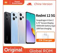 Xiaomi Redmi 12 5G Global Rom Snapdragon 4 Gen2 SmartPhone 50MP Quad Camera 6.79 inch Screen LCD 5000mAh Battery China Version 6GB 128GB White