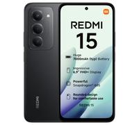 XIAOMI Redmi 15, Smartphone 6+128GB, 6.9" FHD+ 144Hz DotDisplay, Snapdragon 685, 50MP AI dual camera, 7000mAh Battery, Midnight Black, Charger Not Included