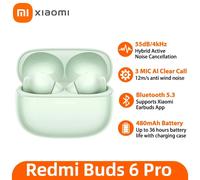 Xiaomi Redmi Buds 6 Pro True Wireless Headset 55dB Active Noise Cancellation 3MIC AI 36 Hours Battery Bluetooth Mi TWS Earbuds White