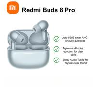 Xiaomi Redmi Buds 8 Pro TWS Earphones 3MIC AI 55dB Active Noise Cancellation Bluetooth 5.4 35 Hours Battery Mi Earbuds Headset Black