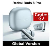 Xiaomi Redmi Buds 8 Pro TWS Earphones 3MIC AI 55dB Active Noise Cancellation Bluetooth 5.4 35 Hours Battery Mi Earbuds Headset Global White