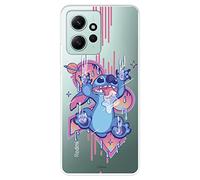 Xiaomi Redmi Note 12 4G Case Official Disney Stitch Graffiti to Protect Your Phone Transparent Flexible Cover with Official License of Lilo & Stitch