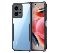 TECHGEAR Redmi Note 12 Tough Case for [Fusion Armour] Premium Hybrid Tough Rugged Protective Bumper Case Heavy Duty Protection with Clear Back Designed For Xiaomi RedMi Note 12 - Black