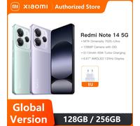 Xiaomi Redmi Note 14 5G Global Version NFC Smartphone MTK Dimensity 7025-Ultra 108MP Camera 45W Turbo Charging 8GB 256GB Black
