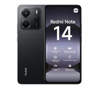 Xiaomi Redmi Note 14 smartphone, 6+128GB, black, 108MP AI camera system, 5500mAh battery, 120Hz eye-care display, AI features (charger not included)