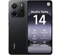 xiaomi Redmi Note 14 smartphone, 8+256GB, black, 108MP AI camera system, 5500mAh battery, 120Hz eye-care display, AI features (no charger included), 2 year Warranty