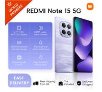 Xiaomi Redmi Note 15 5G 8+256GB Global Version Snapdragon® 6 Gen 3 Mobile Platform 6.77" 120Hz Display 108MP Camera 5520mAh 45W Purple