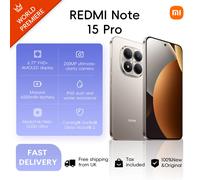 Xiaomi Redmi Note 15 Pro 4G 12+512GB Global Version MediaTek Helio G200-Ultra 6.77" 120Hz AMOLED Display 200MP 6500mAh 45W NFC Titanium Color