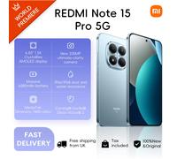 Xiaomi Redmi Note 15 Pro 5G 8+512GB Global Version MediaTek Dimensity 7400-Ultra 6.83" 120Hz AMOLED Display 200MP 6580mAh 45W Black