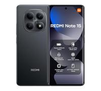 XIAOMI Redmi Note 15, Smartphone 6+128 GB, Massive 6000mAh Battery, Water Resistance, 108MP Super-clear Camera, 6.77" FHD+ Display, Black, Warranty 2 years, Charger Not Included