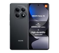 XIAOMI Redmi Note 15, Smartphone 8+256 GB, Massive 6000mAh Battery, Water Resistance, 108MP Super-clear Camera, 6.77" FHD+ Display, Black, Warranty 2 years, Charger Not Included