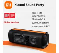 Xiaomi Sound Party TWS Stereo Speaker Global Version IP67 Waterproof Bluetooth 5.4 Harman AudioEFX Combo 50W Portable Speaker black