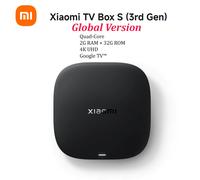 Xiaomi TV Box S 3rd Gen Global Version 4K Ultra HD 32GB ROM 2.4GHz/ 5GHz Bluetooth 5.2 Google TV Google Assistant Media Player black