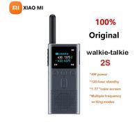 XIAOMI Walkie Talkie 2S 1.77"Color Screen 4W Power 120-hour Standby Dual Mode 5km Call Distance IP54 Outdoors Security Intercom cn version 2PCS