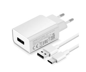 Xiaomi Wall charger original (18W) USB type C cable, White