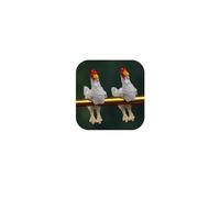XIAOMOJEW Funny Chicken Earrings for Women 3D Chicken Stud Earrings Farm Animal Christmas Thanksgiving Jewelry, One size, Alloy Steel, No Gemstone