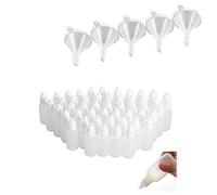 XIAONAN 100 Pack x 15ml Plastic Empty Squeezable Dropper Water Bottles