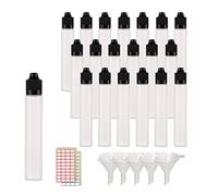 XIAONAN 20 Pcs 30ml LDPE Plastics Dropper Bottle Refillable Empty Plastic Squeezable Eye Liquid Bottle (Bottles + Caps + Tips+4 Funnel +label)