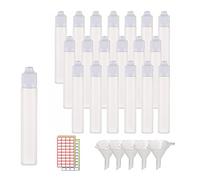 XIAONAN 20 Pcs 30ml LDPE Plastics Dropper Bottle Refillable Empty Plastic Squeezable Eye Liquid Bottle (Bottles + Caps + Tips+4 Funnel +label)