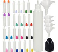 XIAONAN 5 Pack x 60ml LDPE Empty Plastic Pen Shaped Squeezable Dropper Bottles