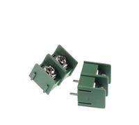 XIAONIYI 10pcs KF7.62 2P Pitch Connector PCB Screw Terminal Block Connector 2Pin(Green)