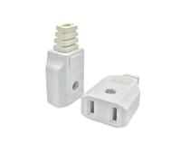 XIAONIYI US American 2 Pin AC Electrical Power Male Plug Female Socket Outlet Adaptor Adapter W/Wire Rewireable Extension Cord Connector(Female and Male)