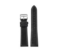 xiaopang 1PCS 17mm 18mm 19mm 20mm 21mm 22mm Leather Watch Strap Band Bar Wristband(Black,18mm)