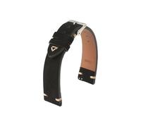 xiaopang 1PCS Release Suede Leather Watch Strap 18mm 19mm 20mm 21mm 22mm 24mm Band(Black,19mm)