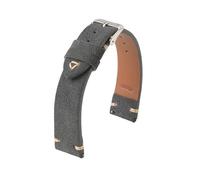 xiaopang 1PCS Release Suede Leather Watch Strap 18mm 19mm 20mm 21mm 22mm 24mm Band(Dark grey,18mm)