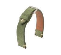 xiaopang 1PCS Release Suede Leather Watch Strap 18mm 19mm 20mm 21mm 22mm 24mm Band(Green,19mm)