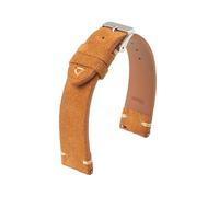 xiaopang 1PCS Release Suede Leather Watch Strap 18mm 19mm 20mm 21mm 22mm 24mm Band(Tan,24mm)