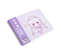 xiaopang 1PCS Spiral Notebooks Art Supplies Thick Paper 16K Purple/Pink(Purple 1 piece)