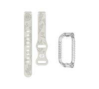 xiaopang 1PCS Strap + TPU Case For Band 2 Pattern Bracelet Silicone Replacement Loop Watch Accessories(Starlight)