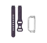 xiaopang 1PCS Strap + TPU Case For Band 2 Pattern Bracelet Silicone Replacement Loop Watch Accessories(Dark Cherry)