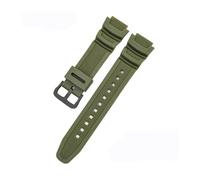 xiaopang 1PCS Watch Strap 18mm For AE1200 / 1300 1000 W-219 Replacement Silicone Rubber Band(Army Green B)