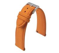 xiaopang 1PCS Waterproof Sailcloth Watch Band 18mm 19mm 20mm 21mm 22mm 24mm Strap Nylon Sports Wrist Bracelet(ORANGE,24mm)