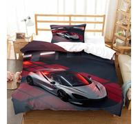 XiaopangXY 3D Printed Supercar Duvet Cover Comfortable Quilt Cover Set Microfiber Luxury Car Pattern Bedding Set Full Size for for Kids & Adults Breathable Single（135x200cm）