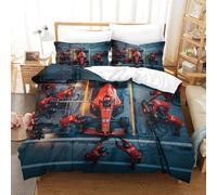 XiaopangXY Ferrariii Breathable Bedding Set Hidden Zipper Formula racing Duvet Cover Set with Pillowcases Quilt Cover Set Soft Microfiber 3D Printing Comforter Cover King（220x240cm）