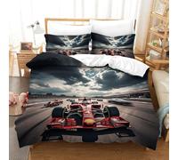 XiaopangXY Ferrariii Colorful Comforter Cover Hidden Zipper Formula racing Duvet Cover Set with Pillowcases Bedding Set Soft Microfiber Quilt Cover Set for Kids Adults Double（200x200cm）