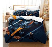 XiaopangXY Formula Racing Luxe Comforter Cover Hidden Zipper Duvet Cover Set with Pillowcases Bedding Set Soft Microfiber Racing Car Quilt Cover Set for Kids & Adults Double（200x200cm）