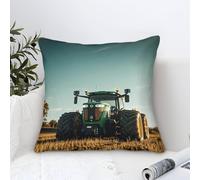 XiaopangXY FT Tractor Cushion Covers 45x45cm Johndeer Decorative Throw Pillow Covers for Sofa Summer Outdoor Decor