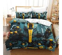 XiaopangXY Grand Prix Racing Washable Duvet Cover Set Hidden Zipper Formula racing Quilt Cover Set with Pillowcases Bedding Set Soft Microfiber Bed Linen Set for Kids & Adults Double（200x200cm）