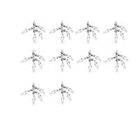 XIAOQENAN 10pcs Fishing Bearing Rolling Swivels Rotating Connector Squid Jigs Lures Swivels With Glow Beads Accessories Multifunctional Connectors